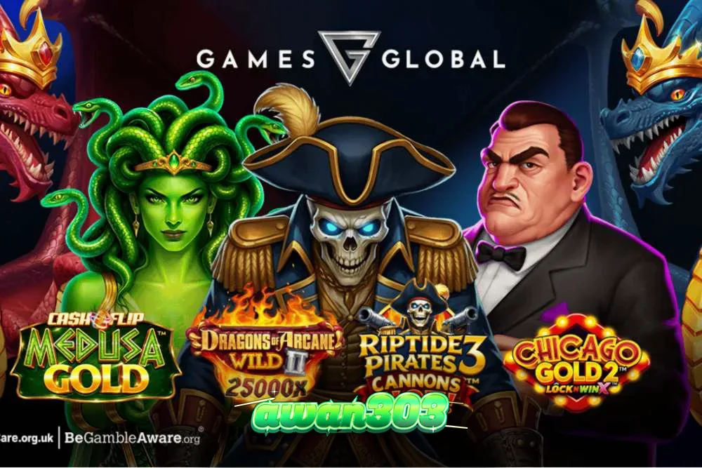 Tampilan visual bertema bajak laut dari slot Riptide Pirates 3: Cannons Hot!